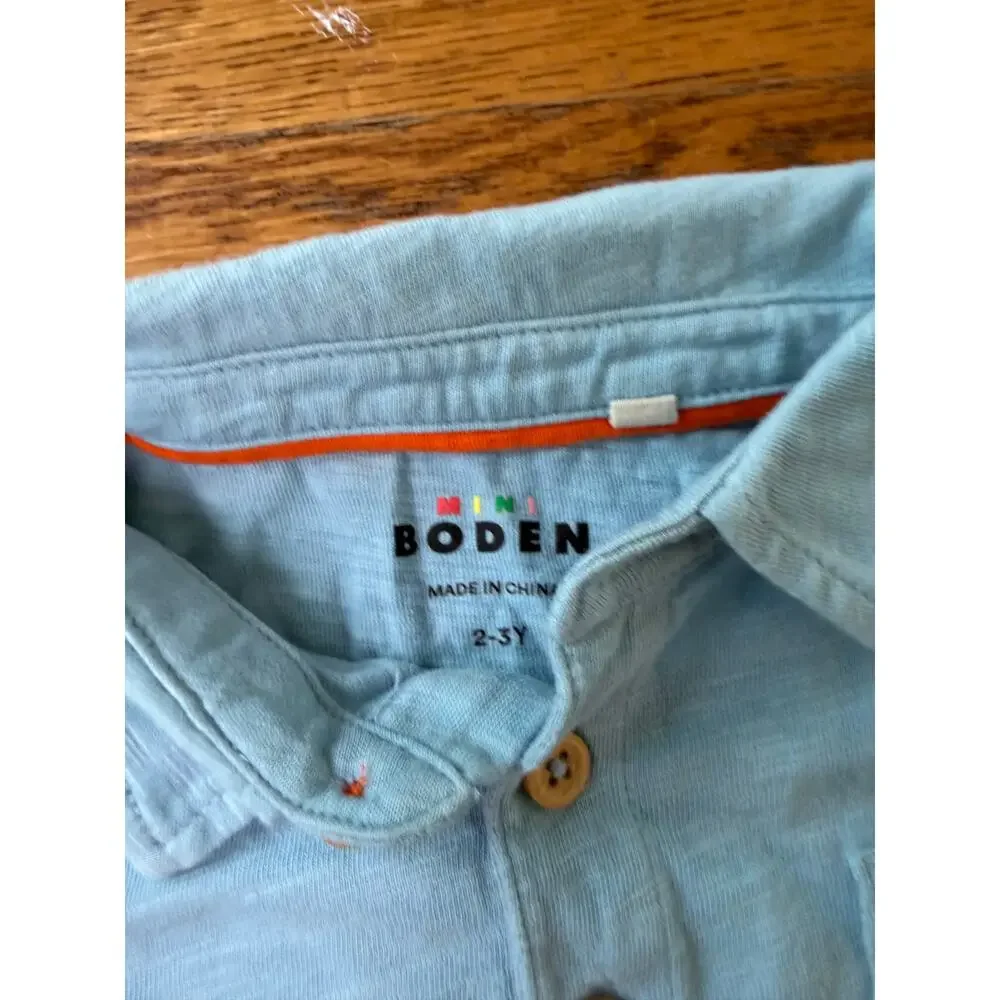 Mini Boden Boys' Sailboat Embroidered Polo Shirt Size 18-24m